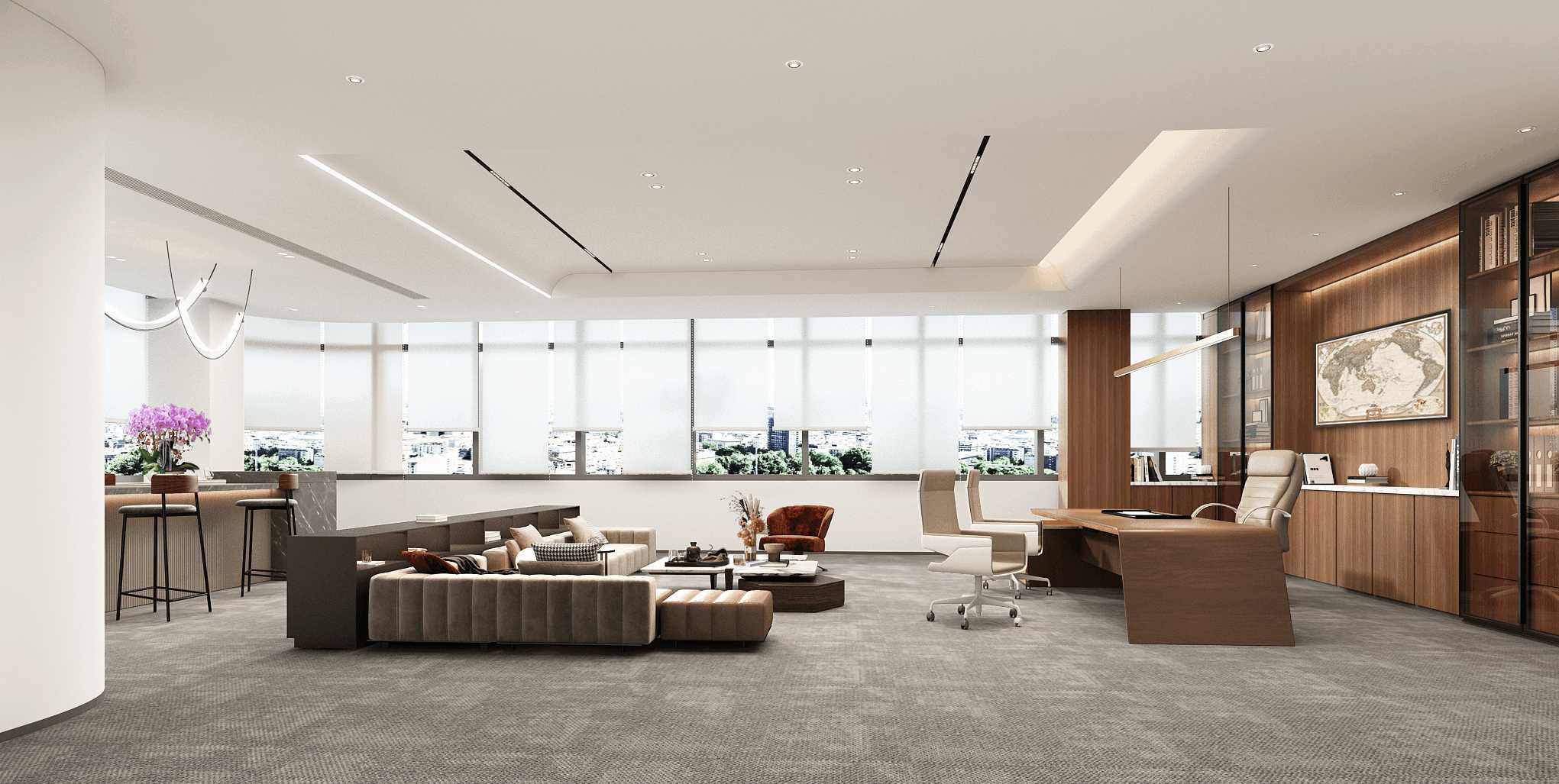 經(jīng)理室設(shè)計效果圖